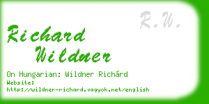 richard wildner business card