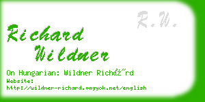 richard wildner business card